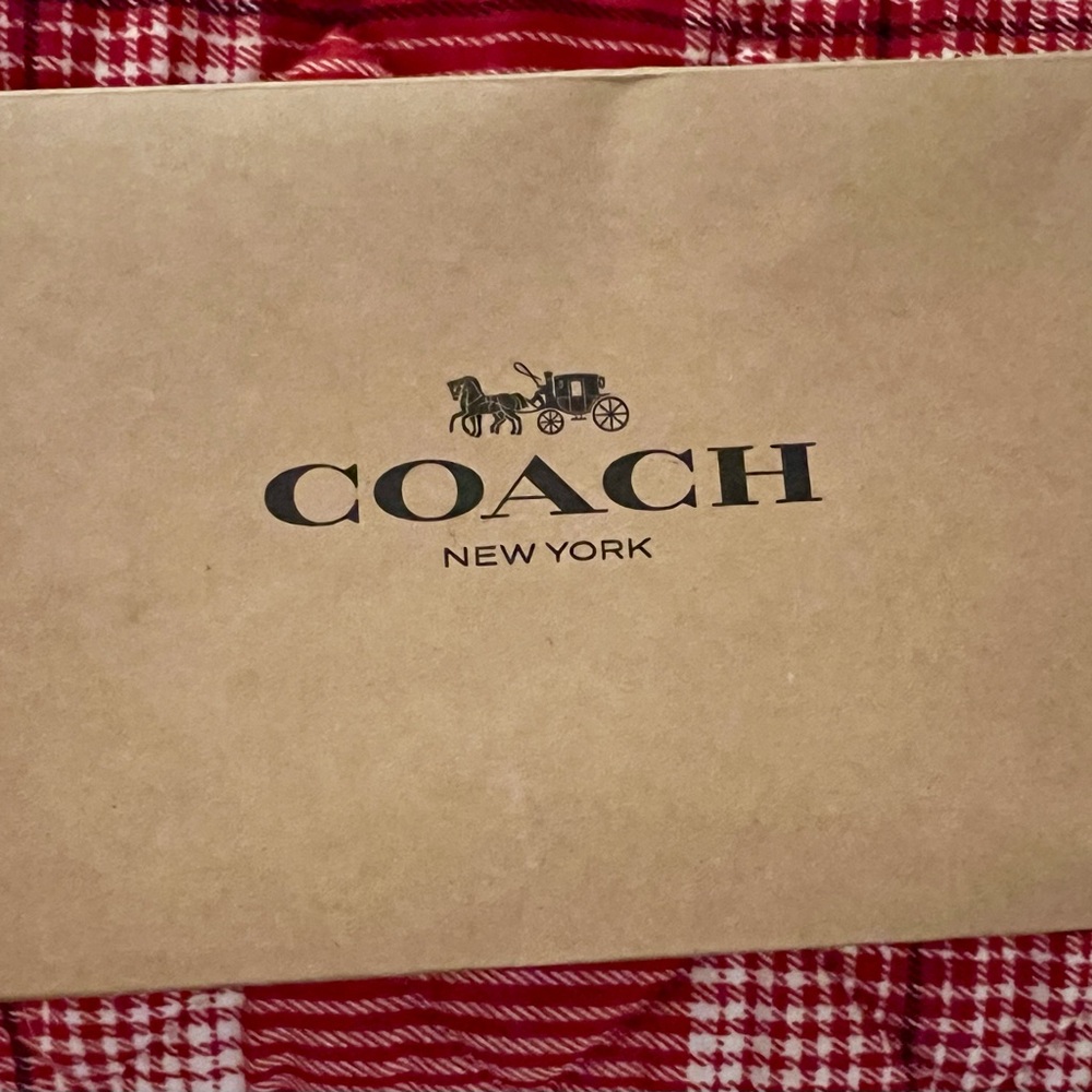 Coach Signature Beige and Brown Wristlet - Picture 8 of 10